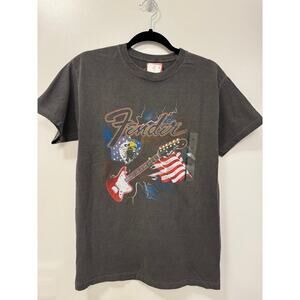 Fender Guitar Medium NWT Gray Tee Shirt Americana